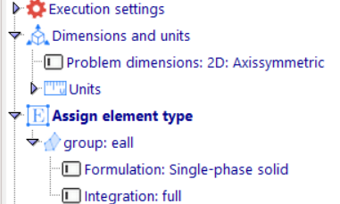 Dimension and element type