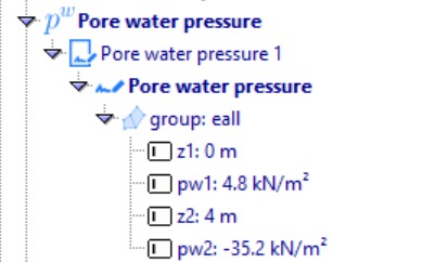 Material subsoil parameters 1