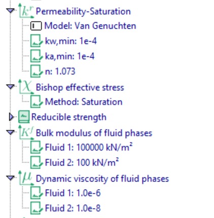 Material subsoil parameters 2