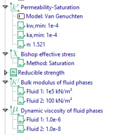 Material subsoil parameters 2