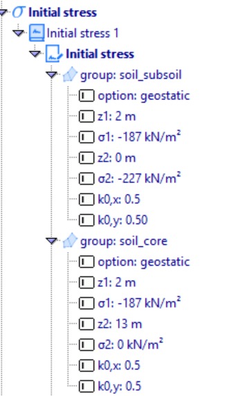 Material subsoil parameters 1