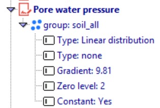 Material subsoil parameters 1